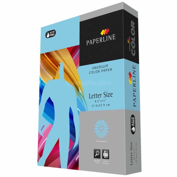 Papel bond PAPERLINE tamaño carta azul