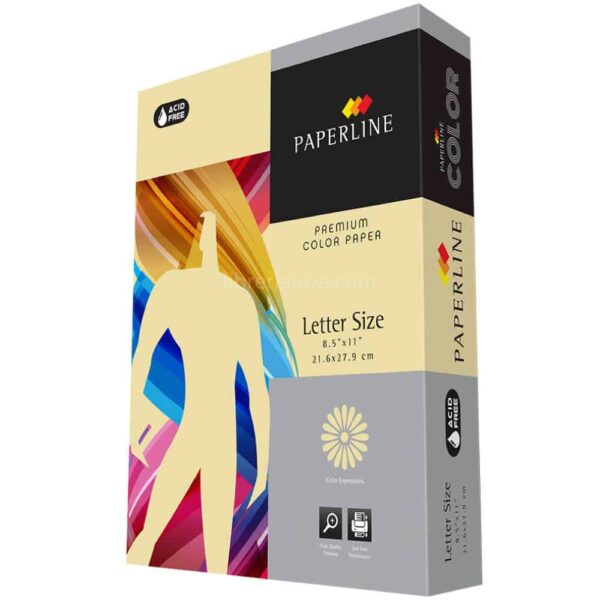 Papel bond PAPERLINE tamaño carta amarillo